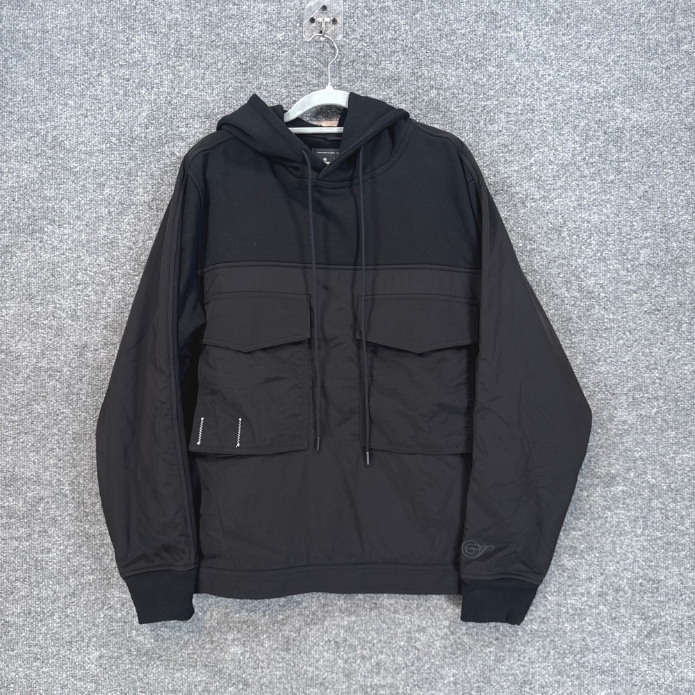 Reigning Champ Hoodie Mens Medium Black Jide Osifeso Utility Tech Pullover